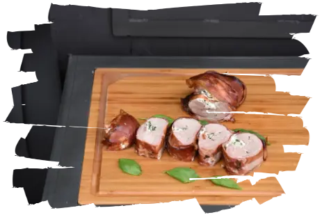 gesmoketes Schweinefilet mit Füllung